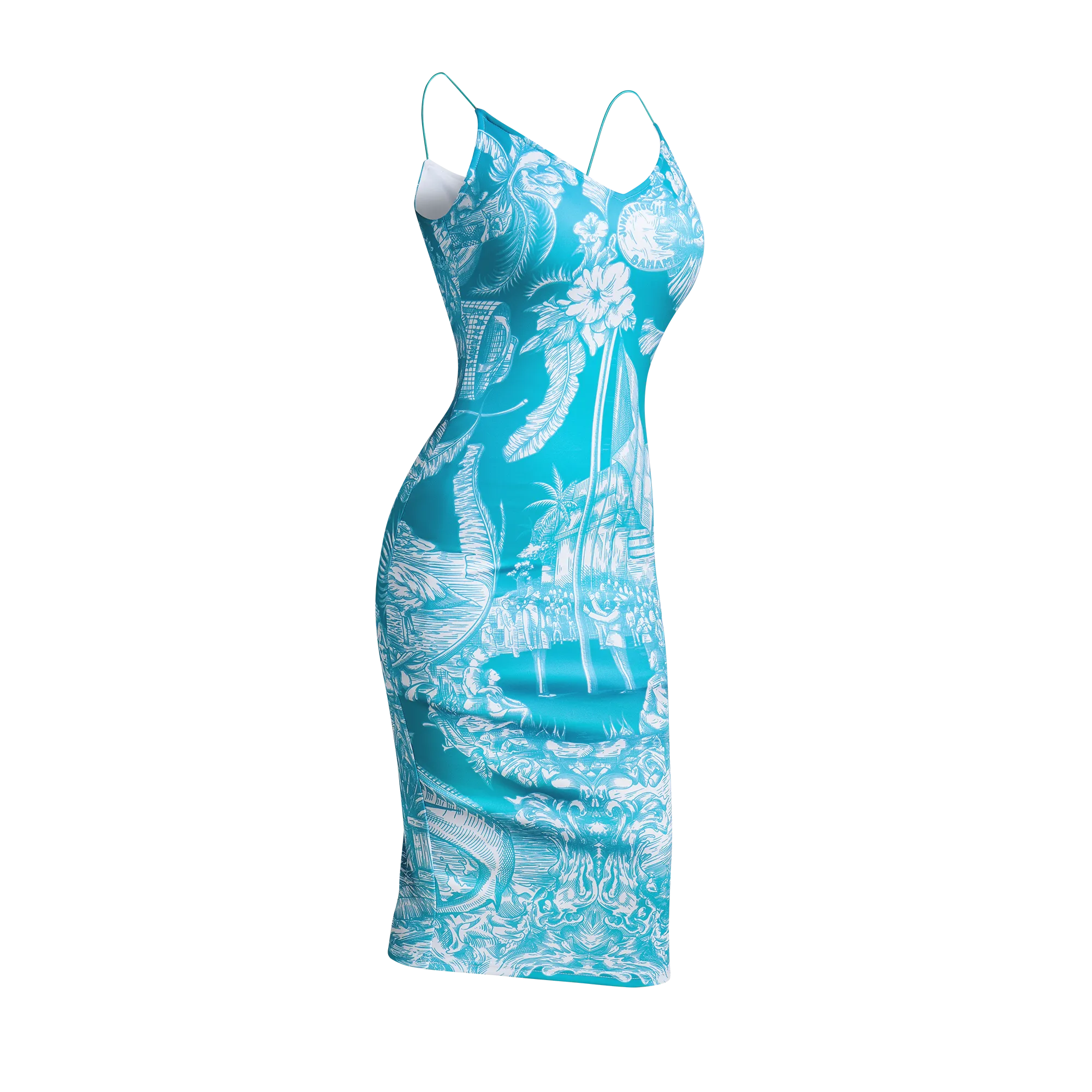 50TH INDEPENDENCE BODYCON-AQUA