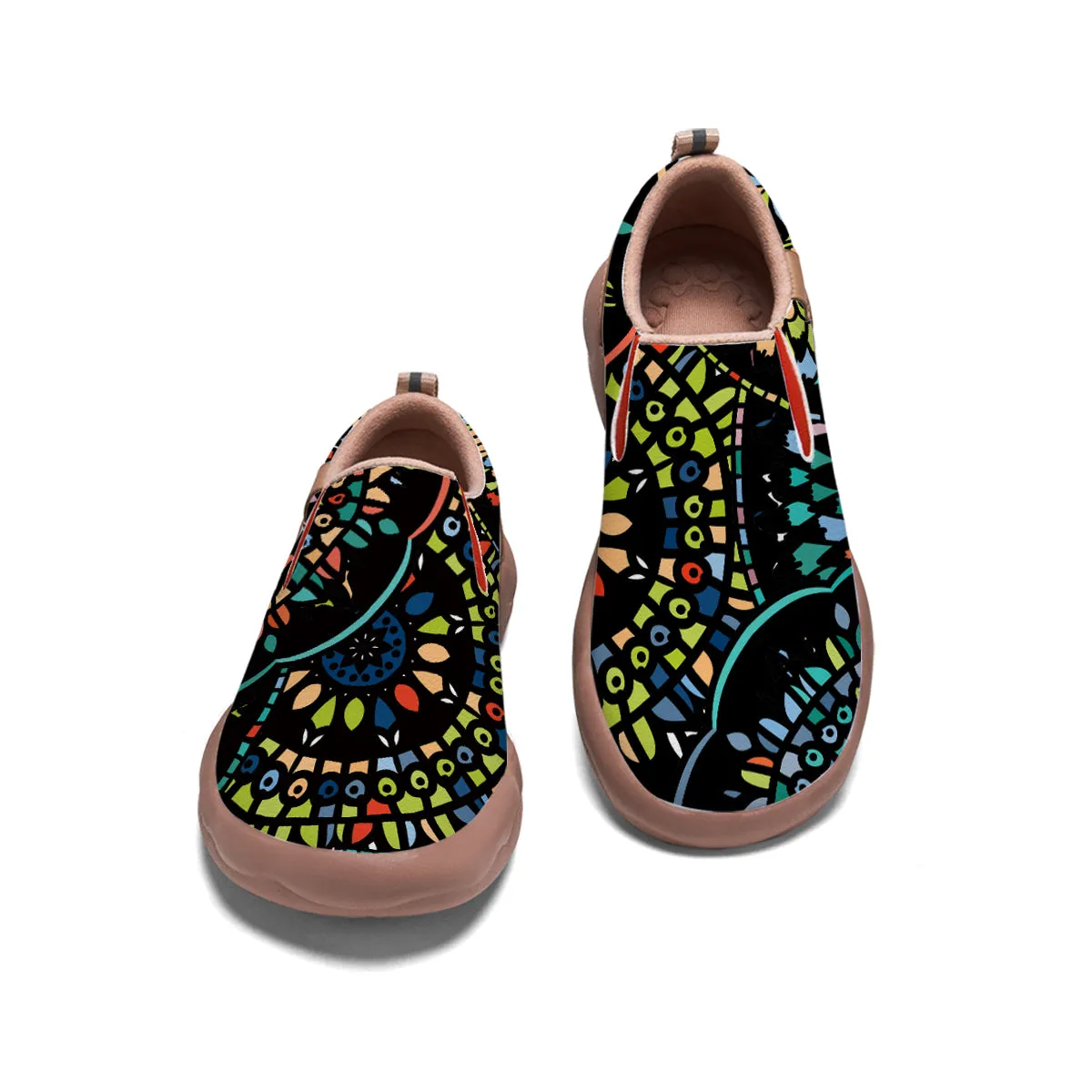 Abstract Vintage flower Slip On