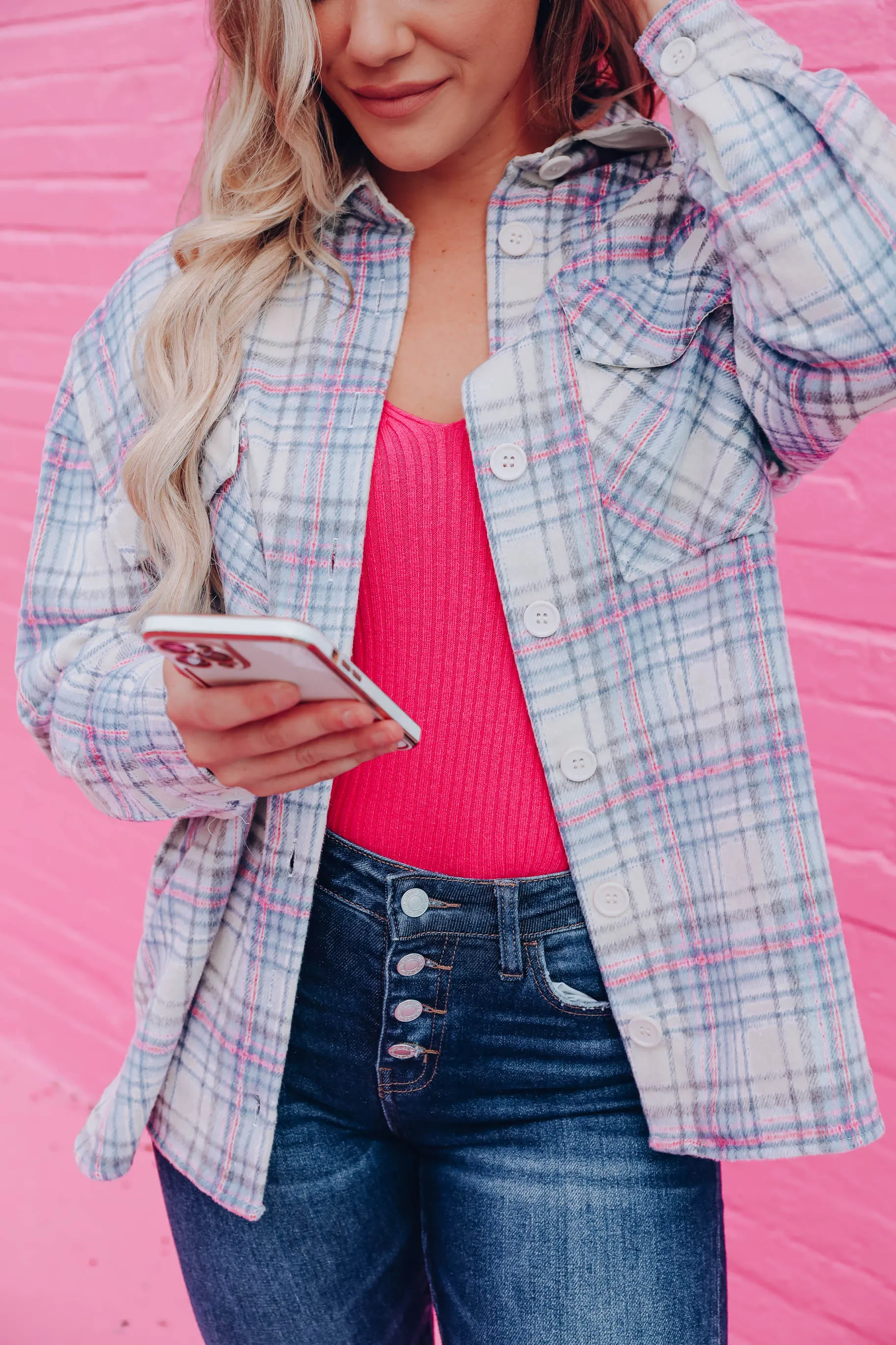 America's Sweetheart Plaid Shacket