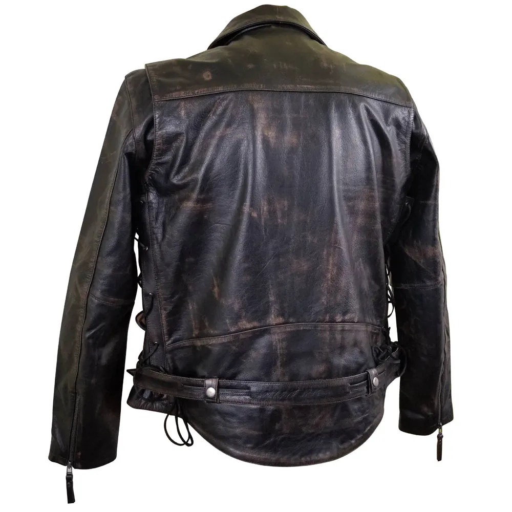 Arnold Schwarzenegger Terminator 2 Distressed Biker Leather Jacket