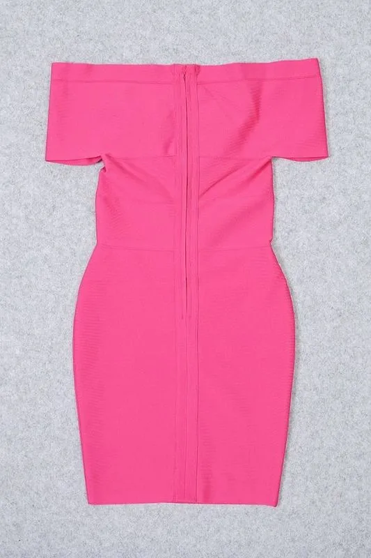 Bea Bandage Dress - Hot Pink