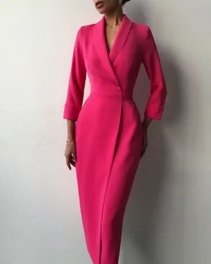 Beautiful Hot Pink Coat Dress