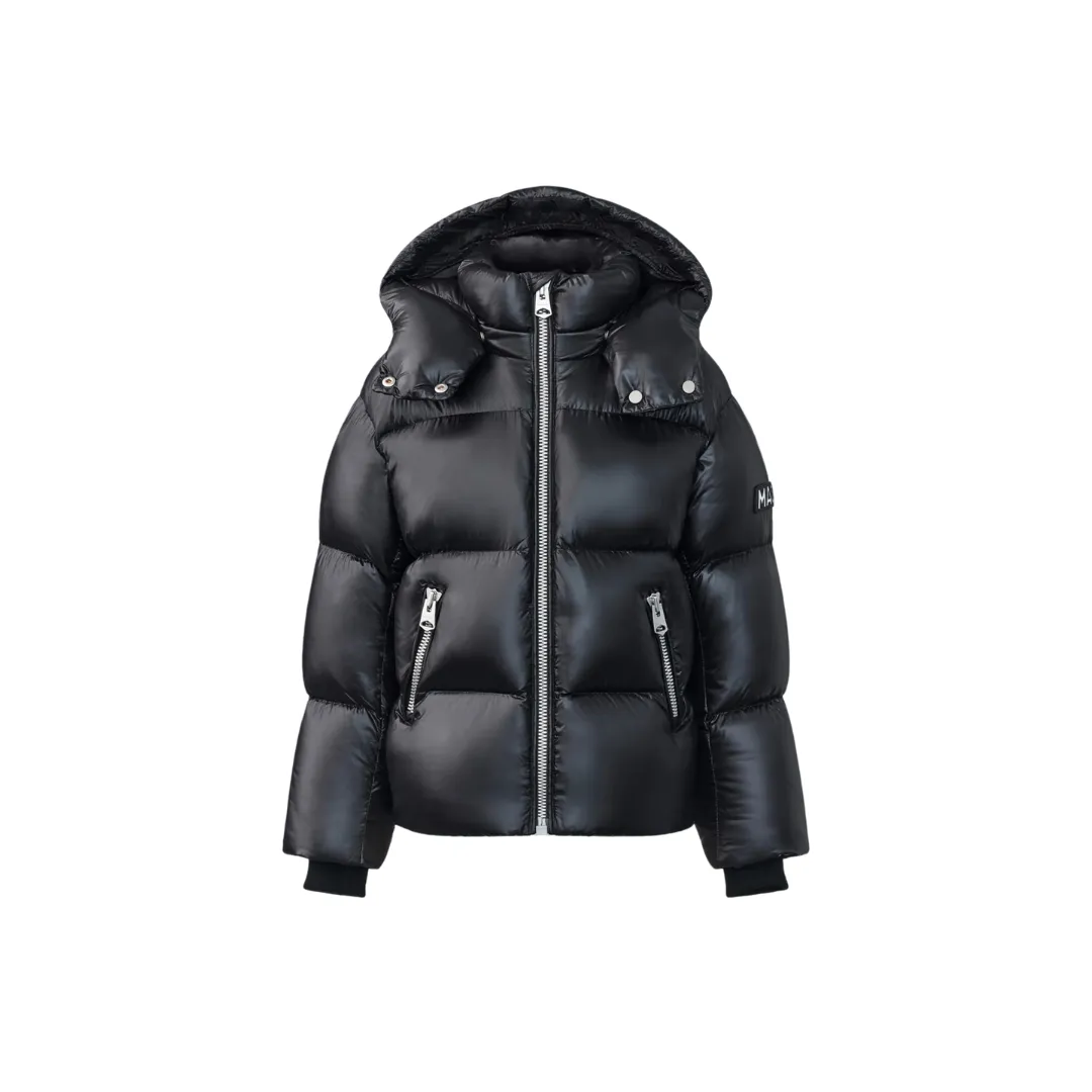 Black Jesse Big Kid Down Hooded Coat