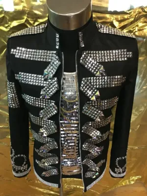 Black Royal Sequins Performance Jacket