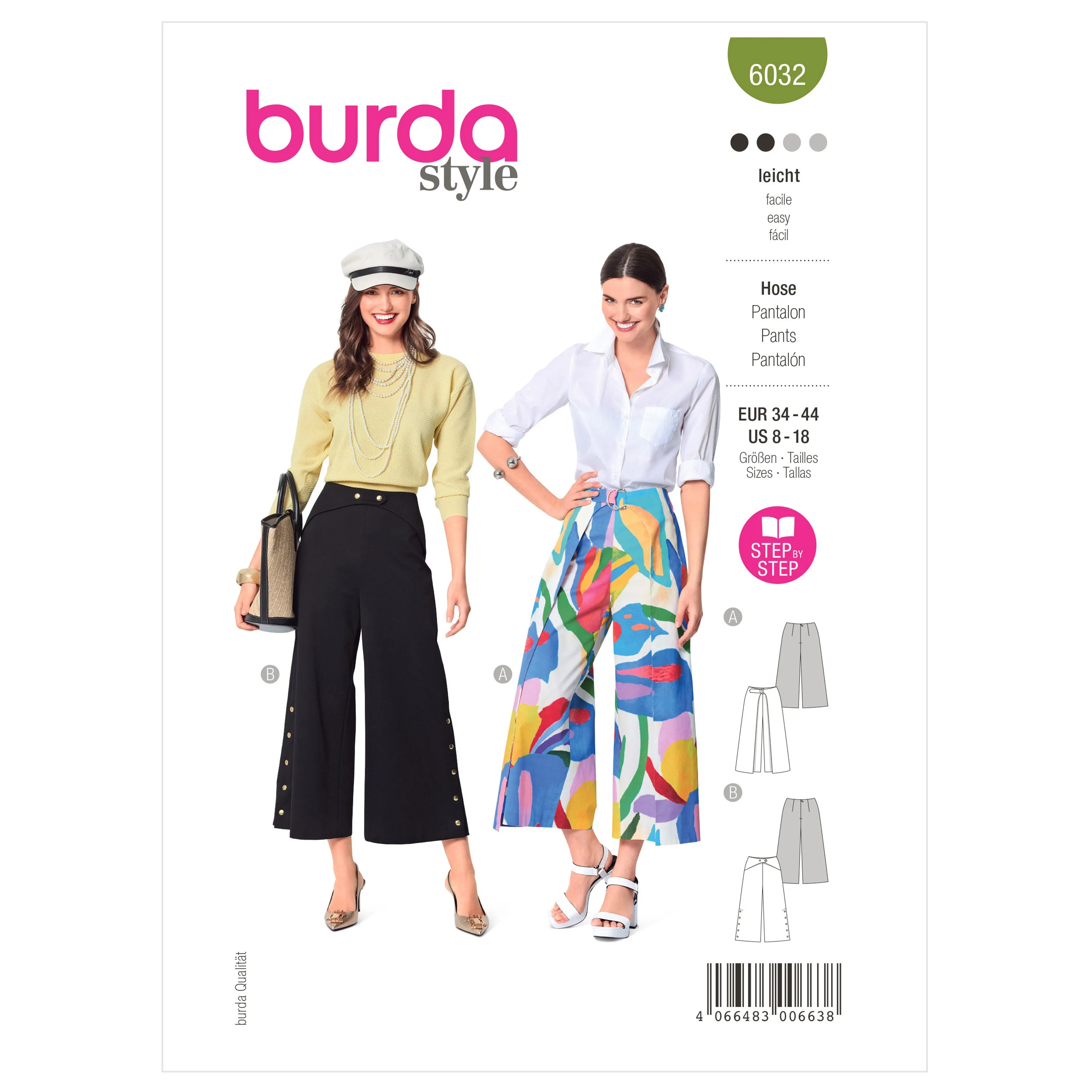 Burda Pattern 6032 Misses' Skirt/Pants