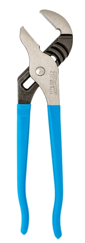 CHANNELLOCK 430 Tongue and Groove Plier, 10 in OAL, 2 in Jaw Opening, Blue Handle, Cushion-Grip Handle, 1.38 in L Jaw :CD: QUANTITY: 1