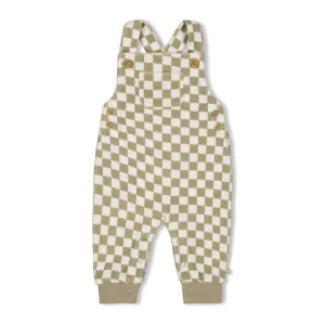 COOL FAMILY Checkered Terry Fashion Overall