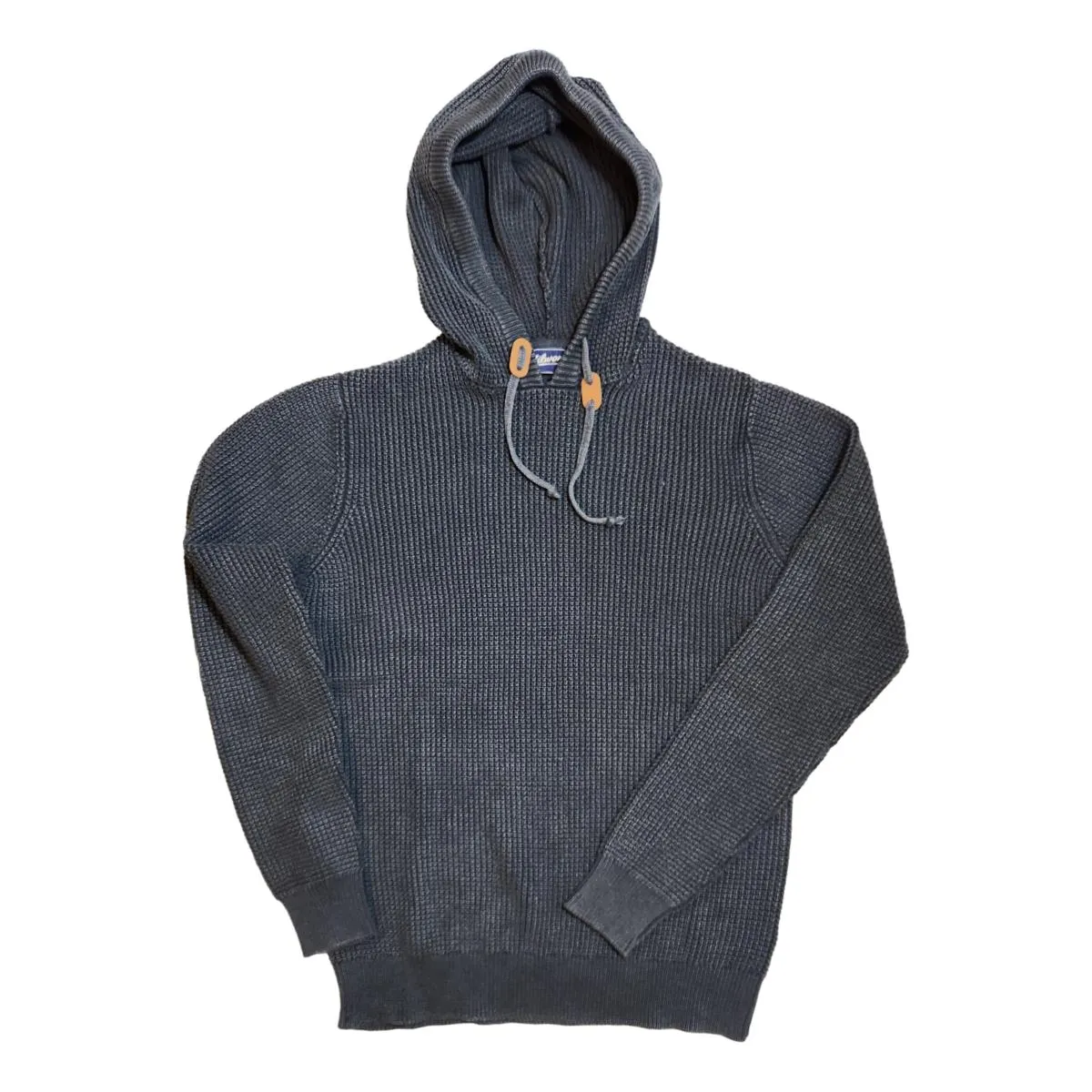 Cotton Hooded Sweater Navy