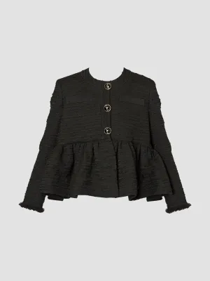 Crop jacket with peplum