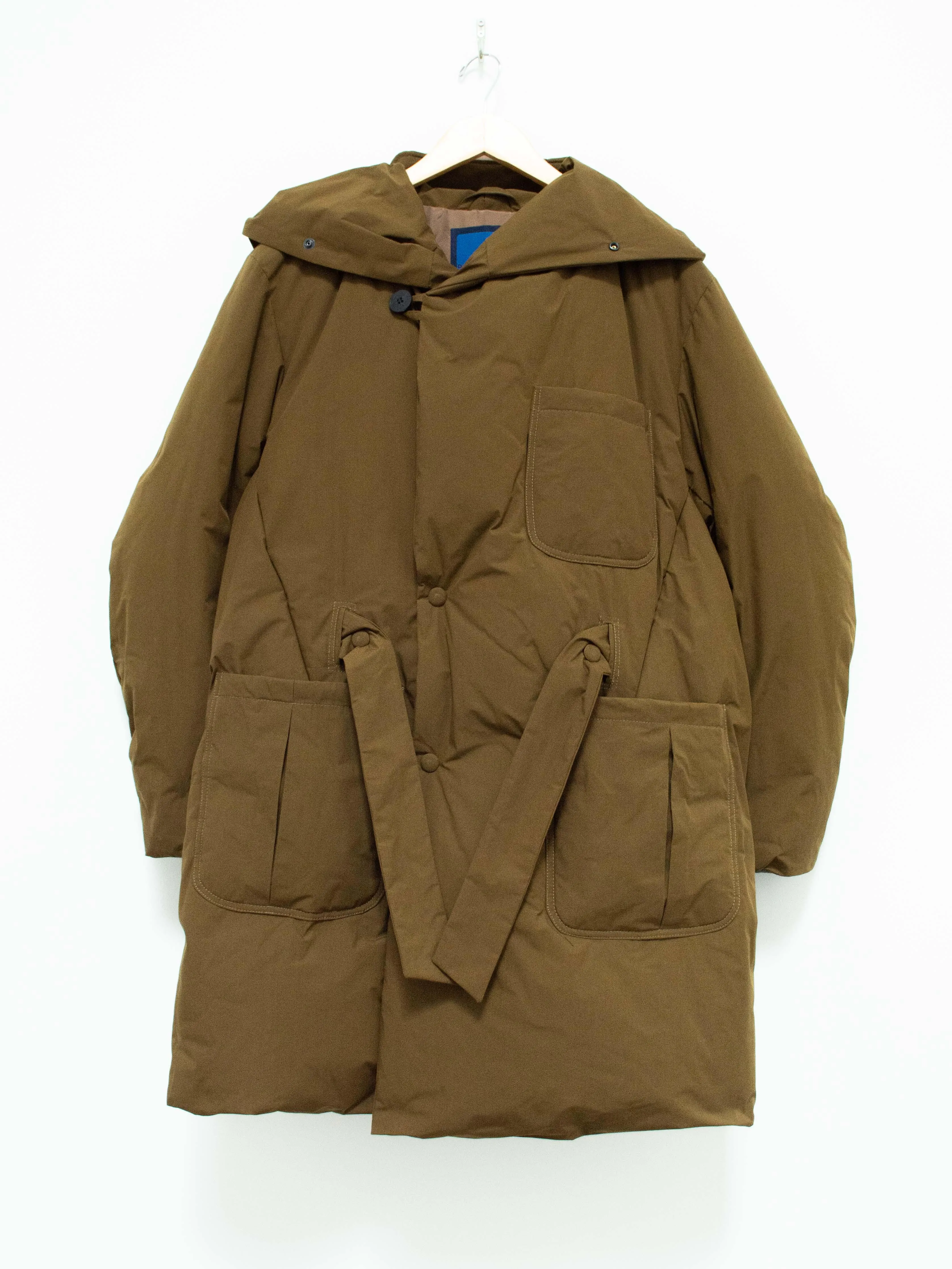 Duck Down Robe Hooded Coat - Moka Brown