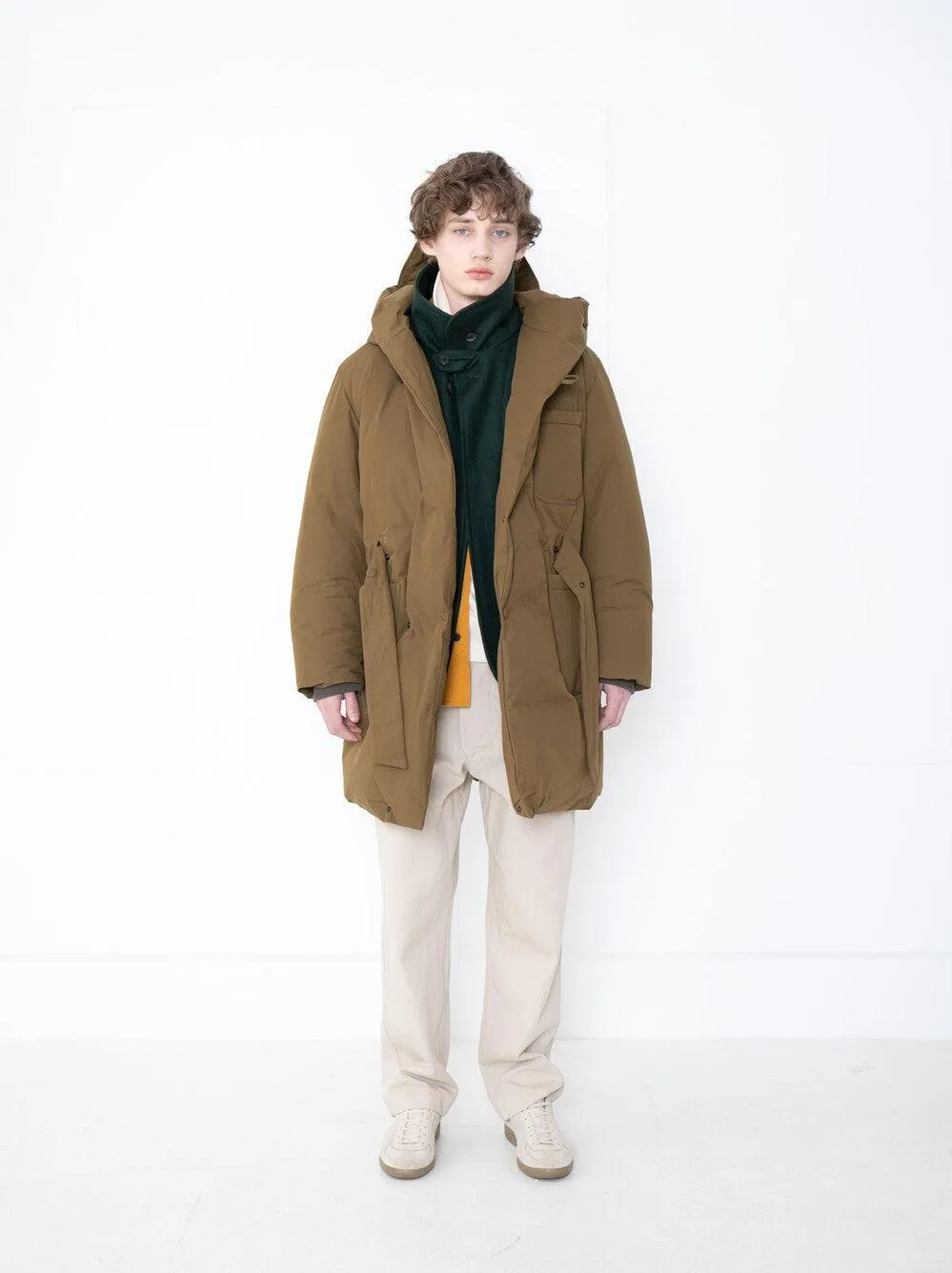 Duck Down Robe Hooded Coat - Moka Brown