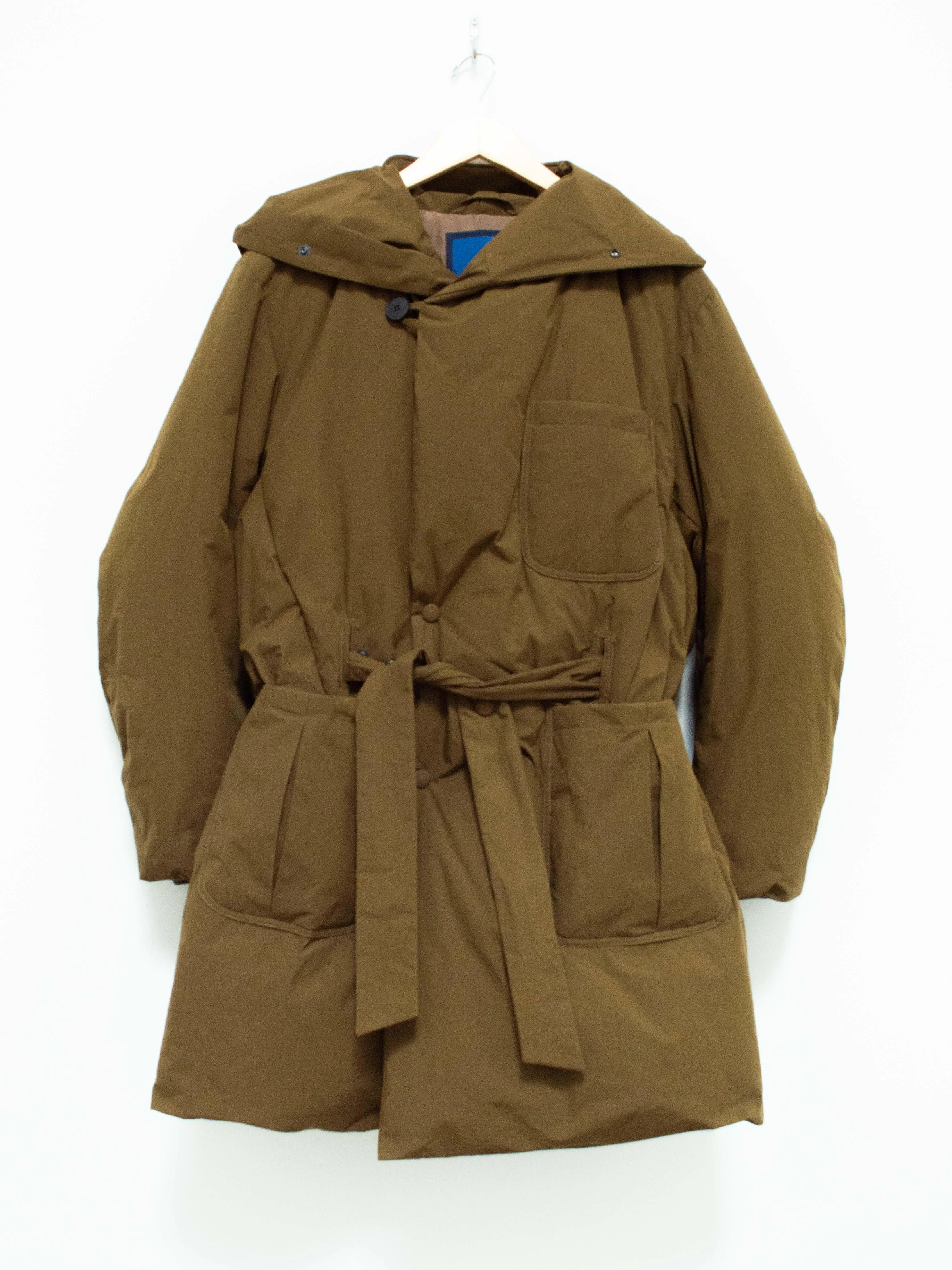 Duck Down Robe Hooded Coat - Moka Brown