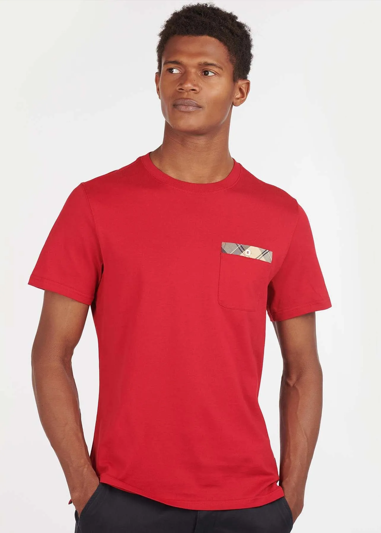 Durness pocket tee - chilli red