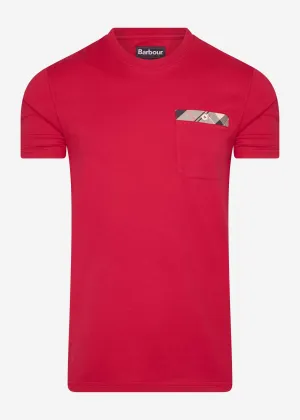 Durness pocket tee - chilli red