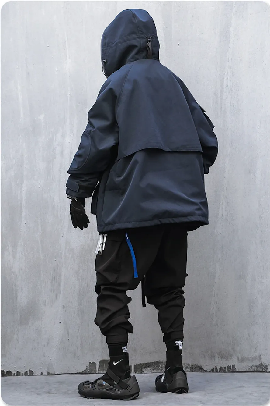 Futuristic Utility Cargo Jacket