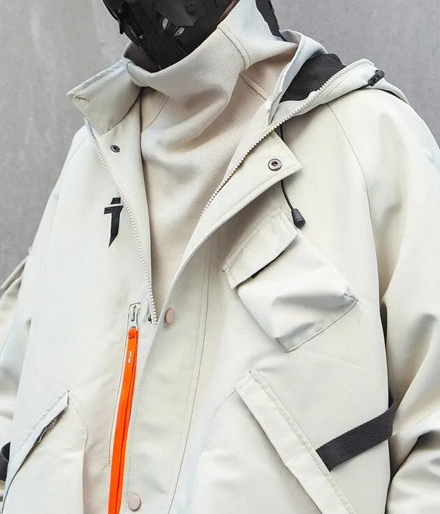 Futuristic Utility Cargo Jacket