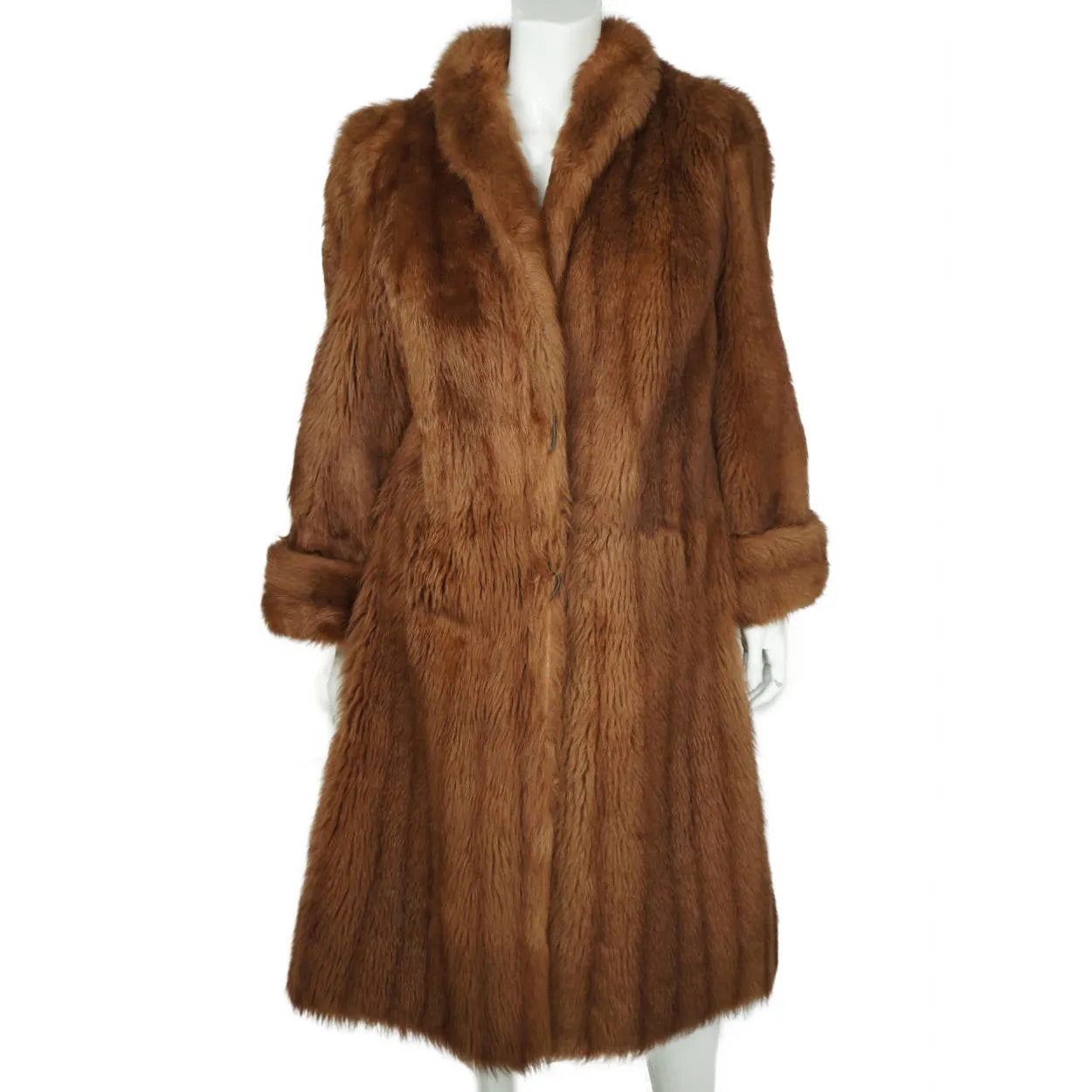 Glamorous 1950s Sheepskin Coat Tescan Admoir Fur Stephen Adler London Ladies M