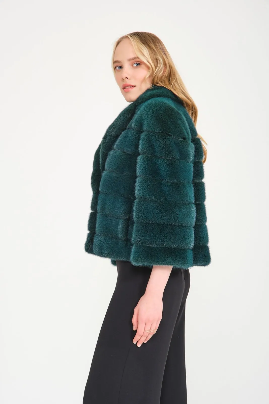 Green Mink Fur Jacket