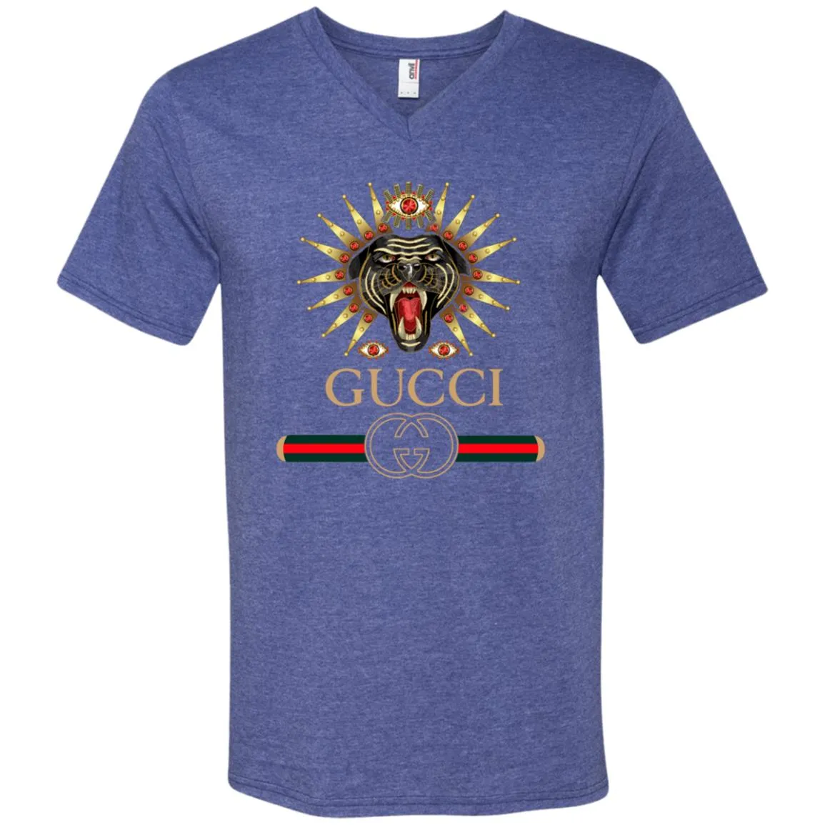 Gucci Tiger Best T-shirt Men V-Neck T-Shirt