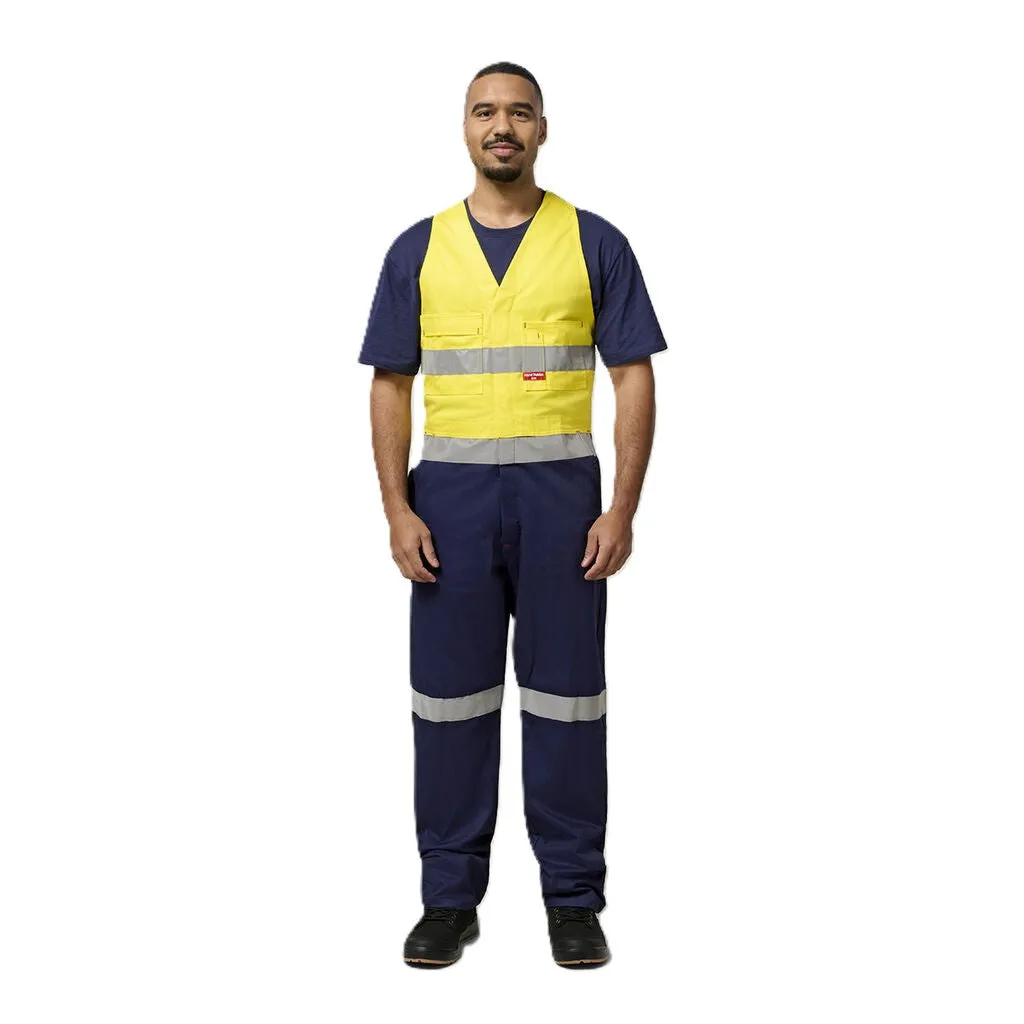 Hard Yakka Hi-Vis 2Tone Action Back Cotton Taped Overall (Y01055)