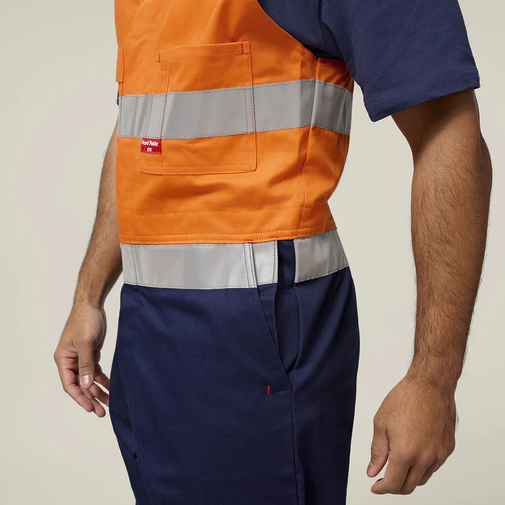 Hard Yakka Hi-Vis 2Tone Action Back Cotton Taped Overall (Y01055)