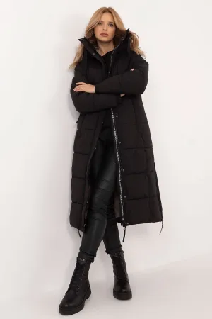 Hooded Full Length Zipper Winter Coat