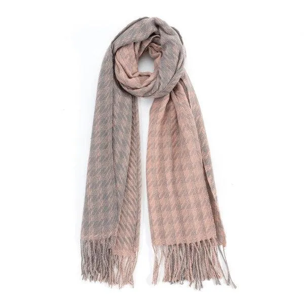 Houndstooth Two Toned Fashion Scarf