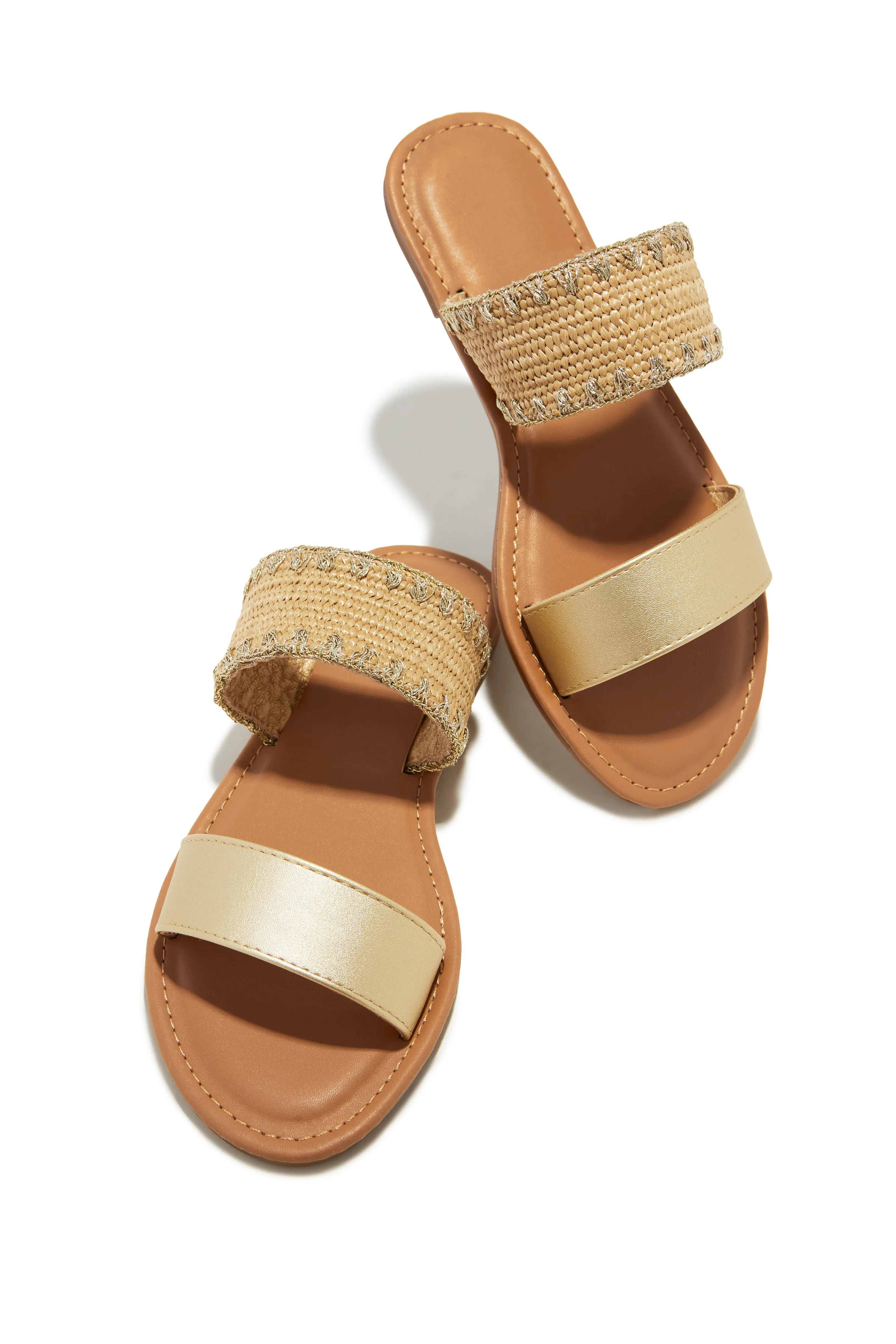 Janice Slip On Sandals - Tan