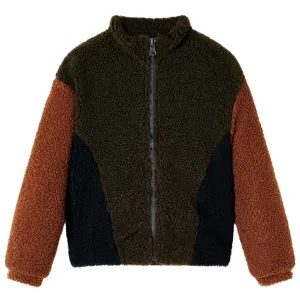 Kids' Jacket 104 - Stylish & Warm Patchwork Jacket for Children (3-4 Years, Khaki/Camel/Black)