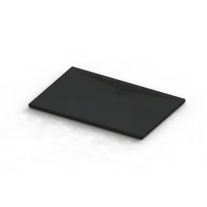 KineSurf Plus Rectangle Shower Trays Textured Black with Colour Match Waste - choice of sizes