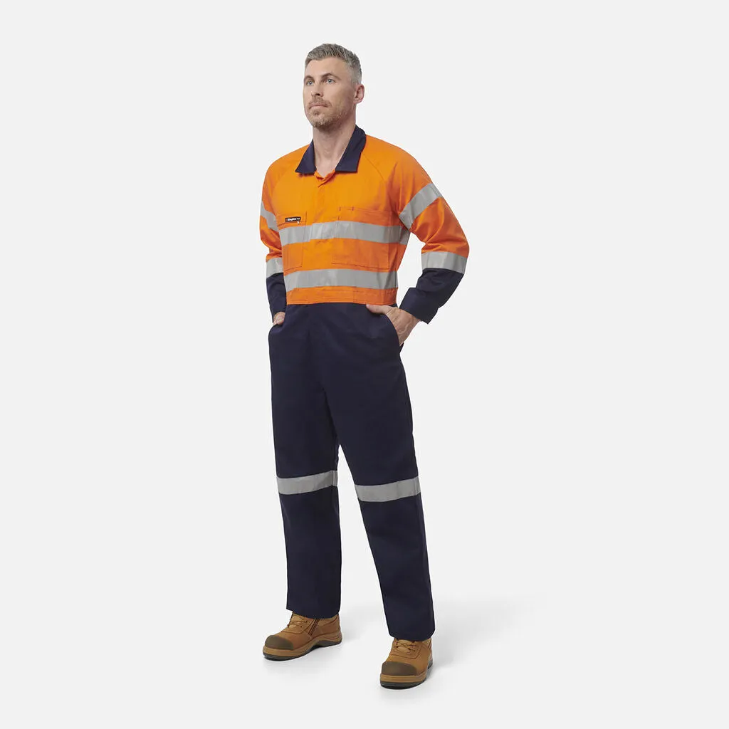 King Gee Originals Hi-Vis Reflective Two Tone Drill Work Overalls (K51525)