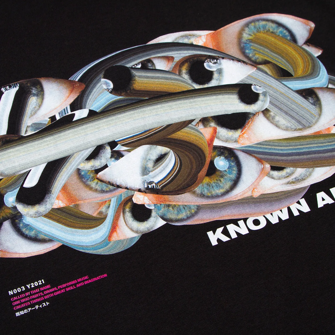 Known Artist 003 Front Print - Tshirt - Black