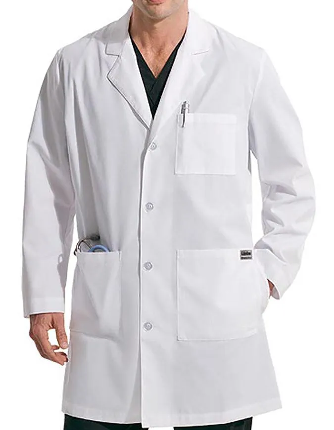 Landau Men's 37 inch Multi Pocket Twill Protective Medical Lab Coat