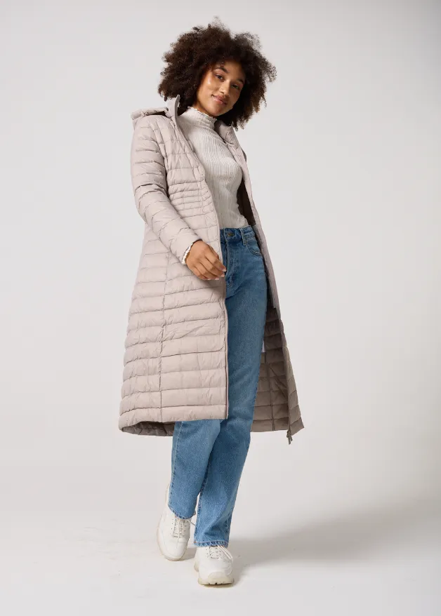 Latte Maxi Duck Down Puffer Coat