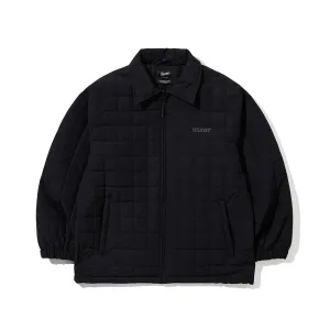 LOGO QUILTING COLLAR JACKET BLACK