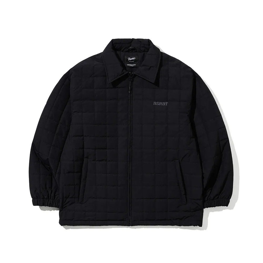 LOGO QUILTING COLLAR JACKET BLACK