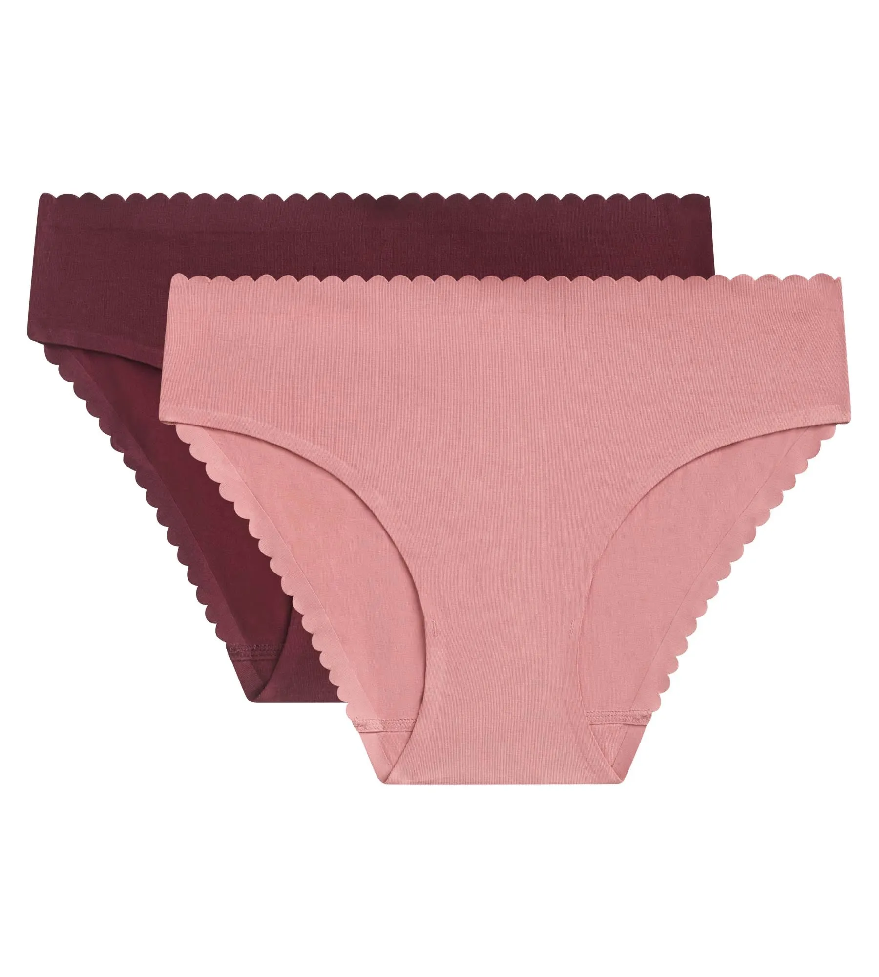 Lot de 2 slips femme en coton stretch Rose et Ruby Body Touch Easy