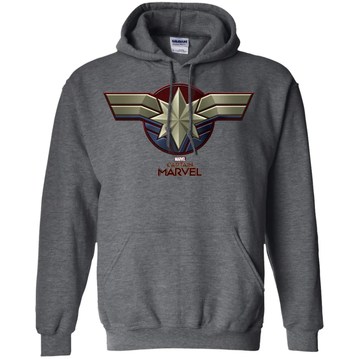 Marvel Captain Marvel Movie Chest Symbol Pullover Hoodie Sweatshirt