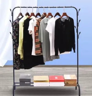 Modern iron clothes Metal Shoe coat rack standing hanger for Living Room