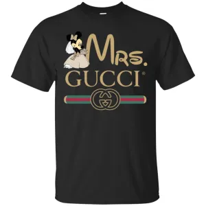 Mrs Minnie Gucci Couple Disney Shirt Valentine's Day T-shirt Men Cotton T-Shirt