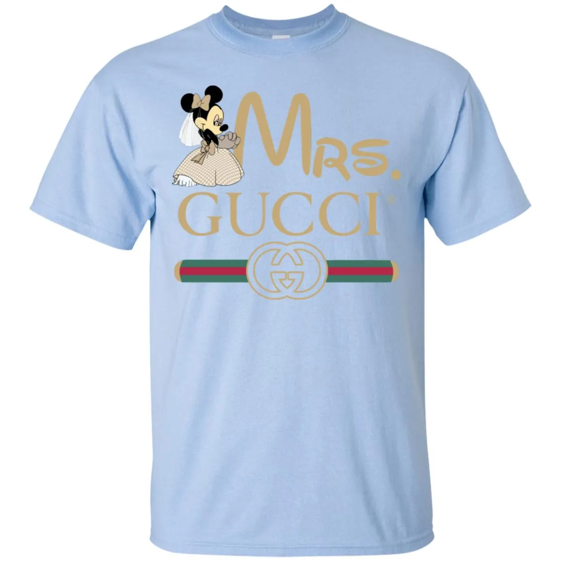 Mrs Minnie Gucci Couple Disney Shirt Valentine's Day T-shirt Men Cotton T-Shirt