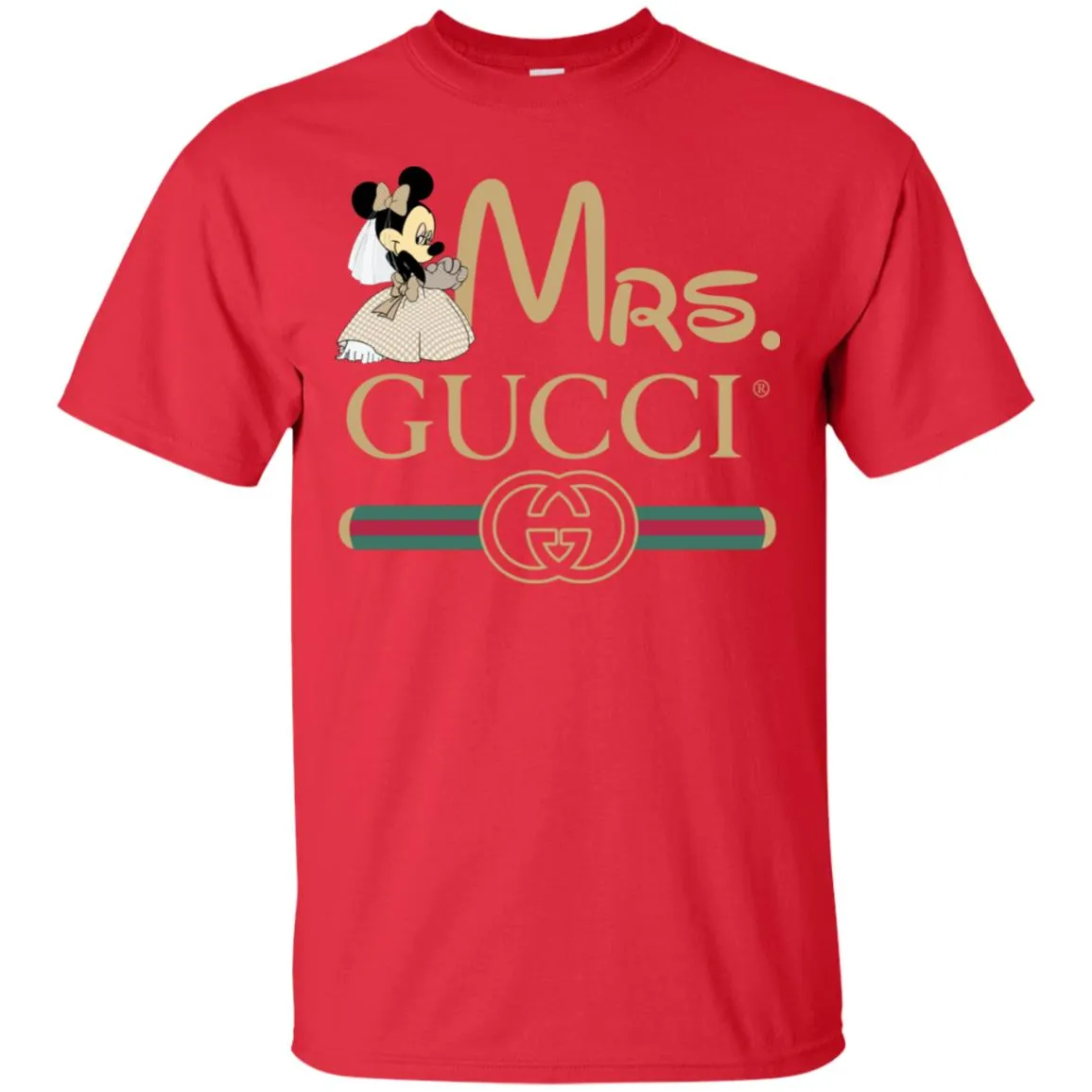 Mrs Minnie Gucci Couple Disney Shirt Valentine's Day T-shirt Men Cotton T-Shirt