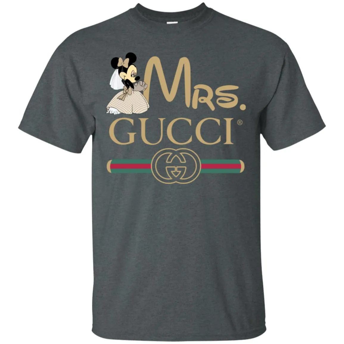 Mrs Minnie Gucci Couple Disney Shirt Valentine's Day T-shirt Men Cotton T-Shirt