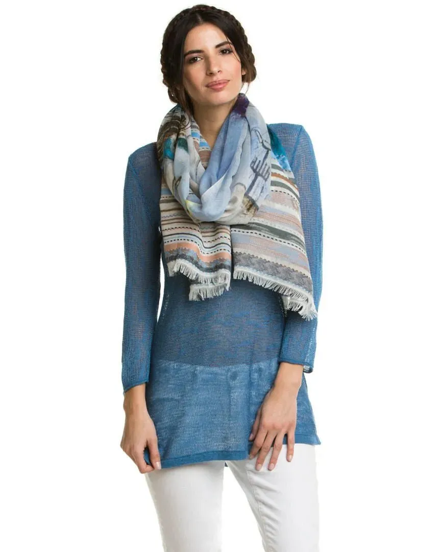 Ocean Digital Sky Printed Scarf