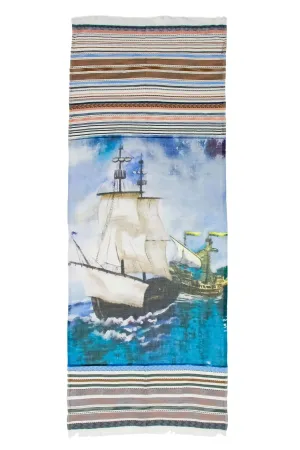 Ocean Digital Sky Printed Scarf