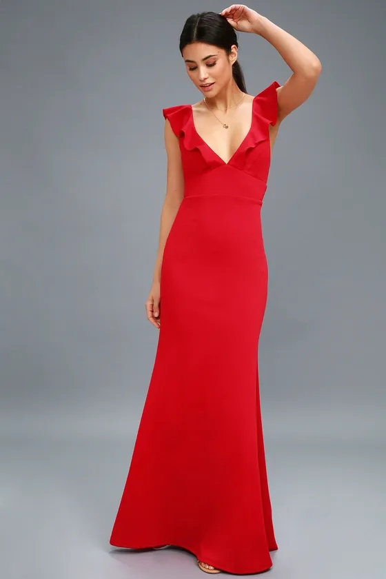 Perfect Opportunity Red Maxi Dress