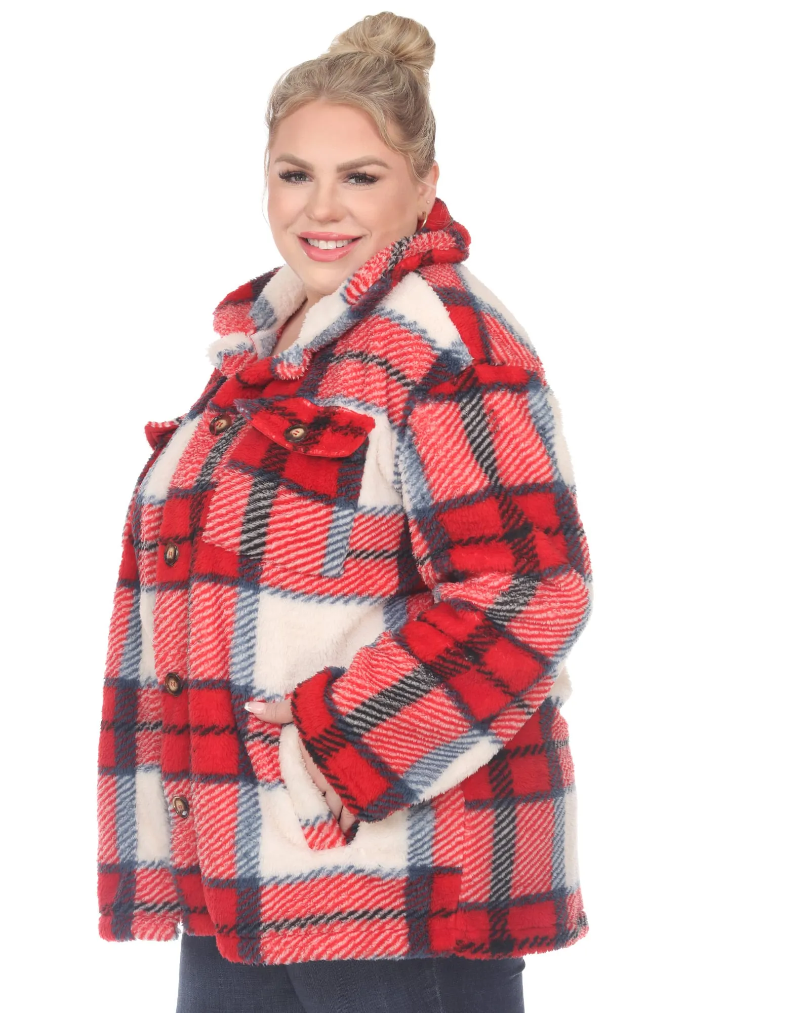 Plaid Shacket | Red