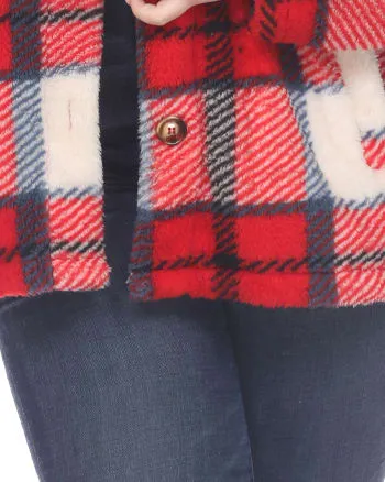 Plaid Shacket | Red