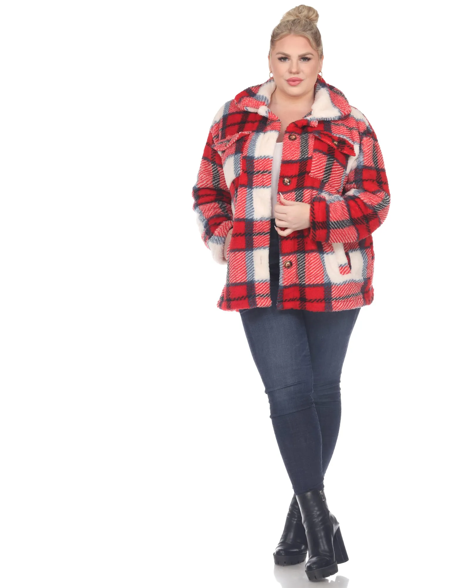 Plaid Shacket | Red