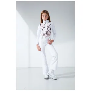 Poivre Blanc Girls Stretch Ski Pants - White 8-16 yrs